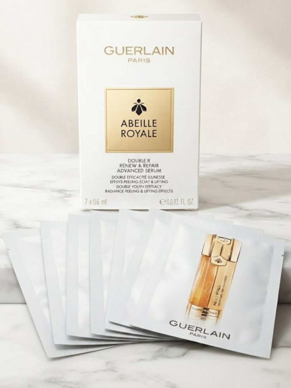 🛍️NIB GUERLAIN Abeille Royale Double R Renew & Repair Advanced Serum -Set of 7